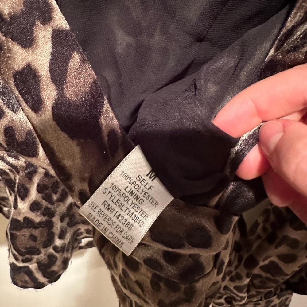 Peplum Cheetah Blouse​​​ - Picture 4 of 6